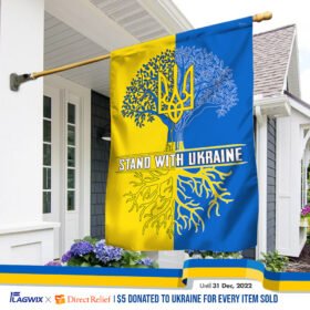 Ukraine Flag Stand With Ukraine Ukrainian Flag QTR95F
