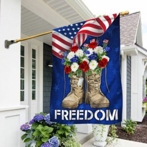 Memorial Day Flag Independence Day Patriotic American Veteran Combat Boots Flag MLN141F