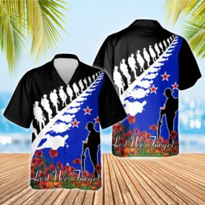 Lest We Forget. Veterans. Memorial New Zealand Hawaiian Shirt THB3392HW