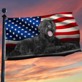 Black Russian Terrier American Grommet Flag QNN437GFv71