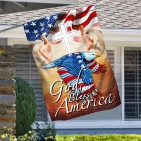 Christian Eagle Garden Flag & Mailbox Cover God Bless America BNN121MF
