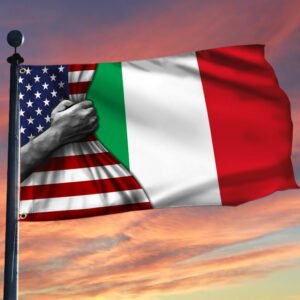 Italian Flag American Italian Grommet Flag QTR30GF