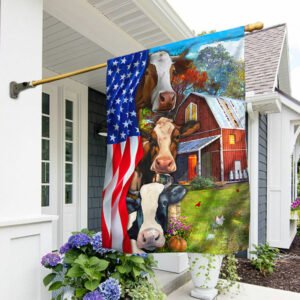 Cow Cattle American Flag MLN172F