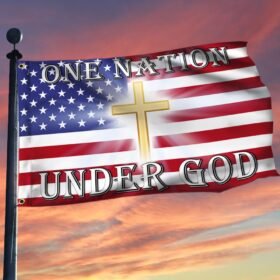 Jesus Flag One Nation Under God American Grommet Flag QTR116GFv1