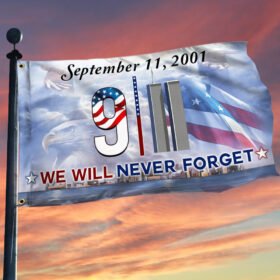911 Grommet Flag We Will Never Forget BNN147GFv1