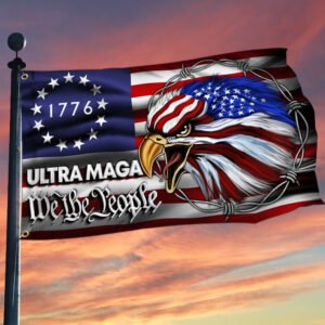 Ultra MAGA We The People Eagle 1776 Grommet Flag TQN145GF