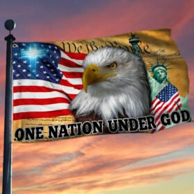 One Nation Under God, Christian Cross American Flag TPT119GF
