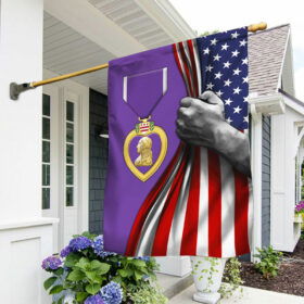 Purple Heart Flag Purple Heart American Flag QTR106F