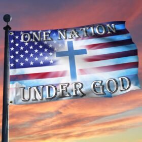 Jesus Flag One Nation Under God American Grommet Flag QTR116GF