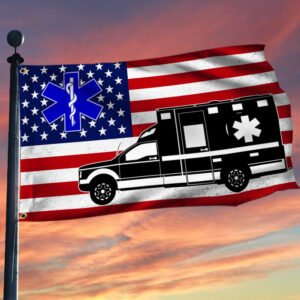 Nurse Flag EMT Emergency Medical Technicians Nurse American Flag QTR98GF