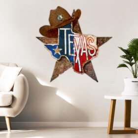 Texas Hanging Metal Sign NNT139MSv1