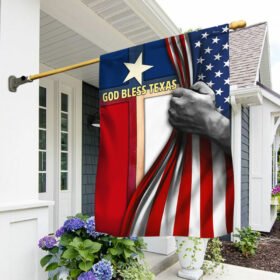 Texas Flag God Bless Texas American Flag QTR171F