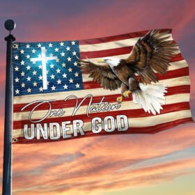 Patriot Flag One Nation Under God American Eagle Patriotic Grommet Flag QTR172GF