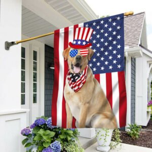 Labrador Dog, Happy 4th of July, Independence Day American Flag TPT81Fv1