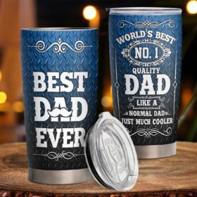Personalized Tumbler Gifts For Dad Best Dad Ever Gifts No.1 Cooler Dad  BNN90TUCT