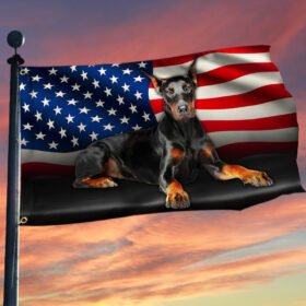 Dobermann Dog American Grommet Flag QNN437GFv14
