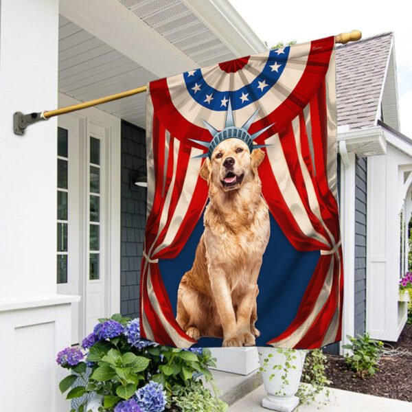 Golden Retriever Flag Happy Independence Day For 4th Of July BNN118Fv3