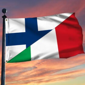 Finnish Italian Flag Finnish Italian Grommet Flag QTR249GF