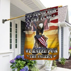 Veteran Eagle Cross Flag We Kneel For The Fallen MLN276F