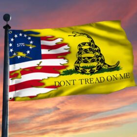 Gadsden Flag Don't Tread On Me Betsy Ross 1776 Grommet Flag MLN242GF