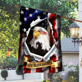 Patriot Eagle God Bless America Flag MLN295F
