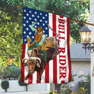 Bull Riding American Flag MLN280F