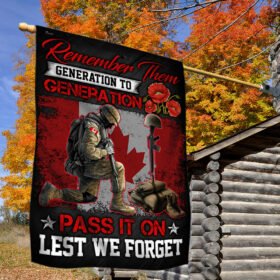 Canada Veteran Flag Remember Them Generation To Generation Lest We Forget MLN279F