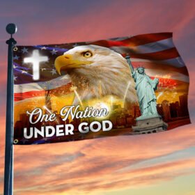 Patriot Eagle Flag Independence Day 4th of July One Nation Under God Grommet Flag MLN234GF