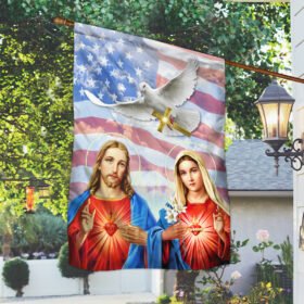 The Sacred Heart Of Jesus & The Immaculate Heart Of Mary Flag TQN148F