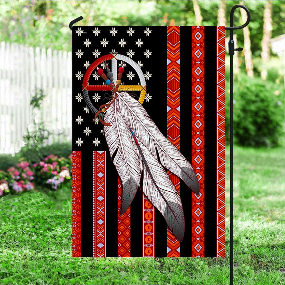 Native American Flag Four Directions Feather LNT343F - Flagwix