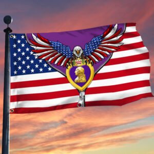 Purple Heart Flag American Eagle Grommet Flag TPT131GFn