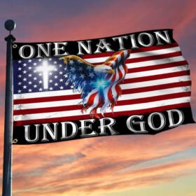 One Nation Under God American Eagle Grommet Flag THB3602GFv2s