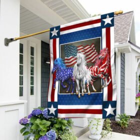 Horse Flag Independence Day Horses Flag QTR235F