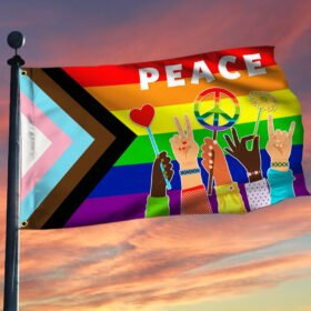 Equality Flag LGBT Pride Peace Rainbow Hippie Flag QTR263GF