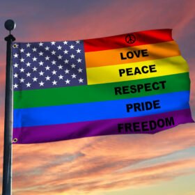 LGBT Flag Pride LGBT American Grommet Flag QTR211GF