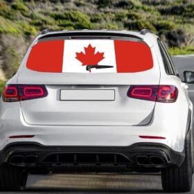 Happy Canada Day. Canada Flag Rear Window Decal LNT204CD