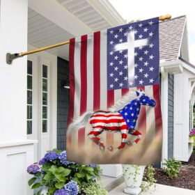 Patriotic Horse American Flag TQN302F