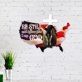 Horse American Metal Sign Be Still And Know That I'm God BNT288MSv1