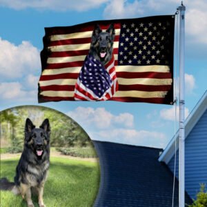 Personalized Custom Dog Grommet Flag Dog Image American Patriot BNL40GFCT