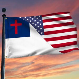 Christian Flag American Christian Grommet Flag QTR261GF