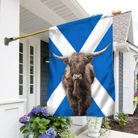 Highland Cattle Scotland Flag LNT254F