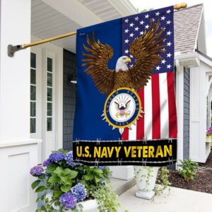 US Navy Veteran American Eagle Flag BNN226F
