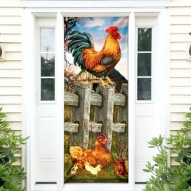 Chicken Family Door Cover Chicken Coops LNT328D