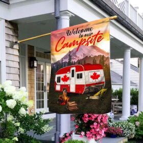 Canada Camping Flag Camp Bus Campsite LNT221Fv1