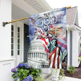 In God We Trust. Happy 4th Of July American US Flag TPT180F