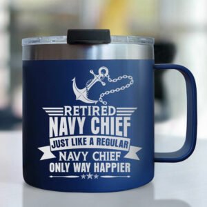 Retired  Navy Chief Insulated Coffee Mug MLN202CM