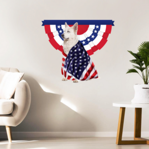 Personalized Metal Sign Dog Wrapped In Glory American Patriot BNN188MSCT