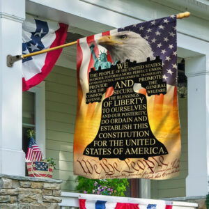 We The People Eagle Flag Liberty Bell 4th of July Independence Day Flag MLN252F