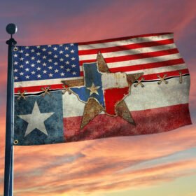 Texas Longhorn Flag Merry Texmas DDH3068F
