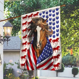 Patriotic Horse American Flag TPT177F
